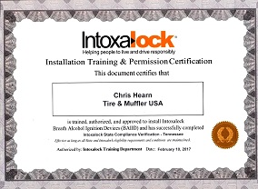Authorized Intoxalock Installer near Chapel Hill, TN