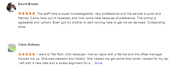 Google Reviews for Tire Techs USA in Philadelphia, PA