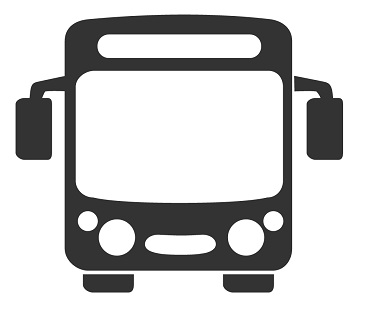 Graphic of coach bus facing forward